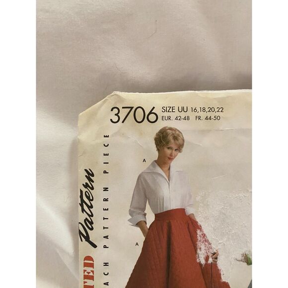 Simplicity Poodle Skirt & Blouse 3706 Vintage '52 Dress Pattern UNCUT - Picture 2 of 3